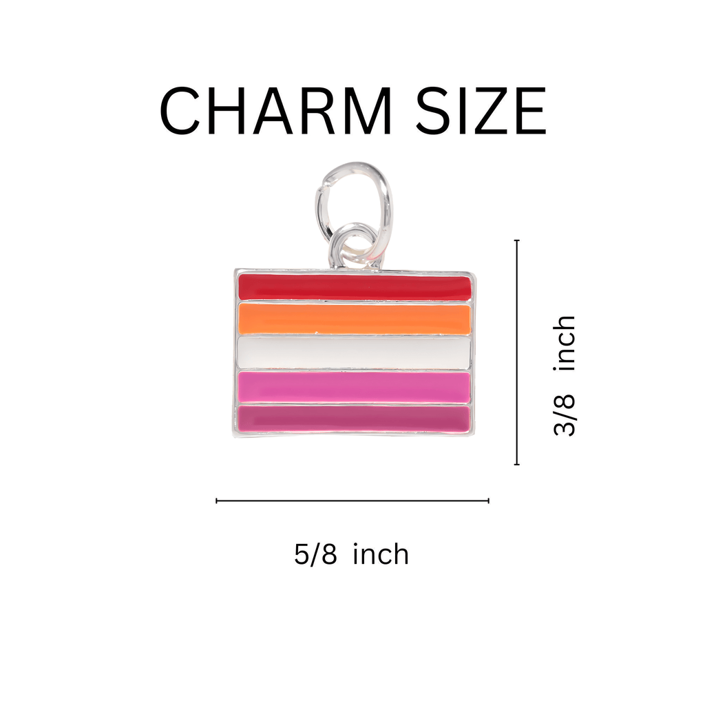 Lesbian Sunset Flag Charms The Awareness Company
