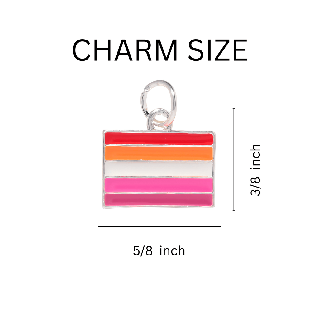 Lesbian Sunset Flag Partial Beaded Bracelets The Awareness Company