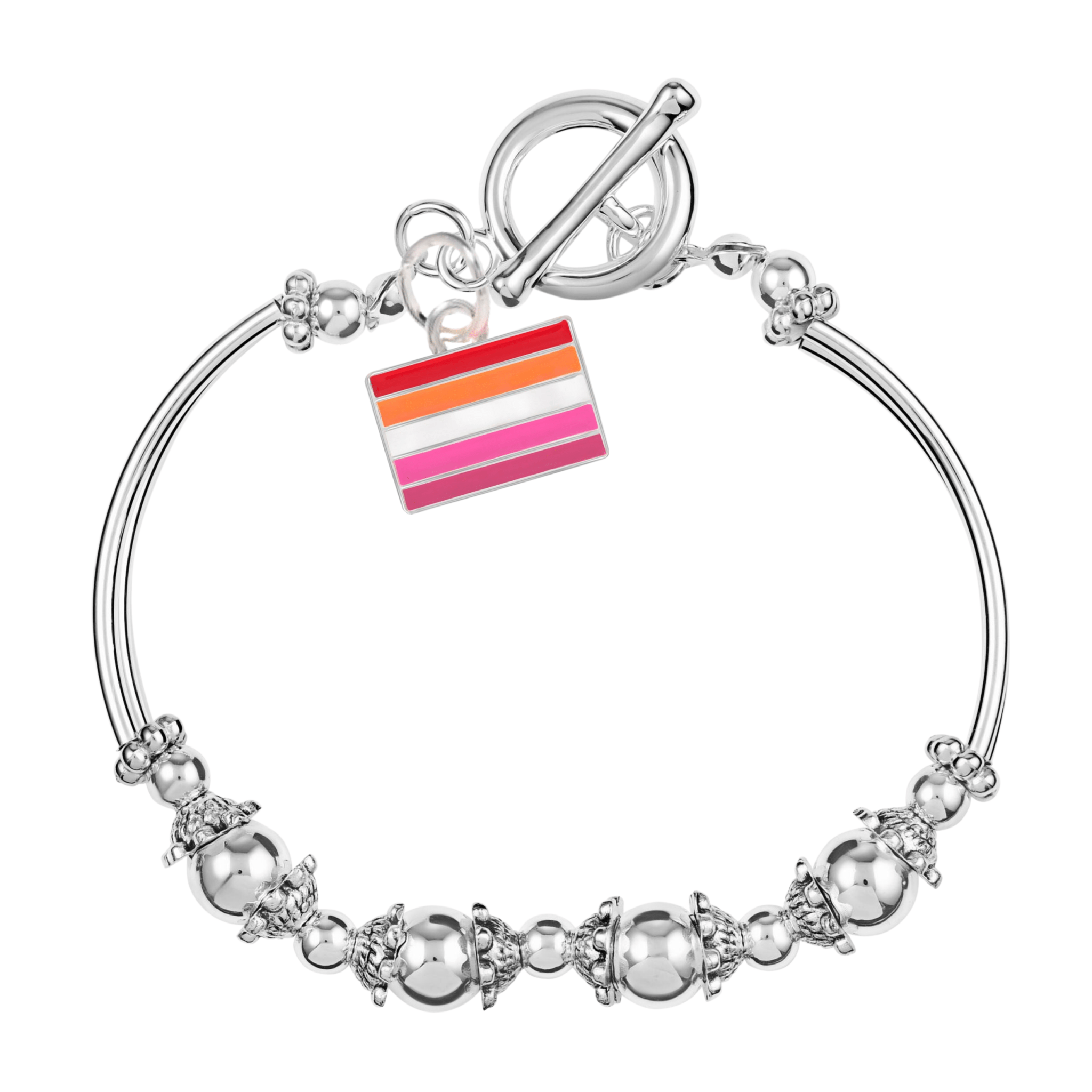 Lesbian Sunset Flag Partial Beaded Bracelets The Awareness Company