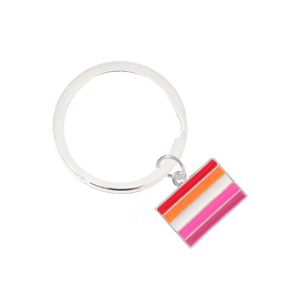 Lesbian Sunset Flag Split Ring Key Chains The Awareness Company