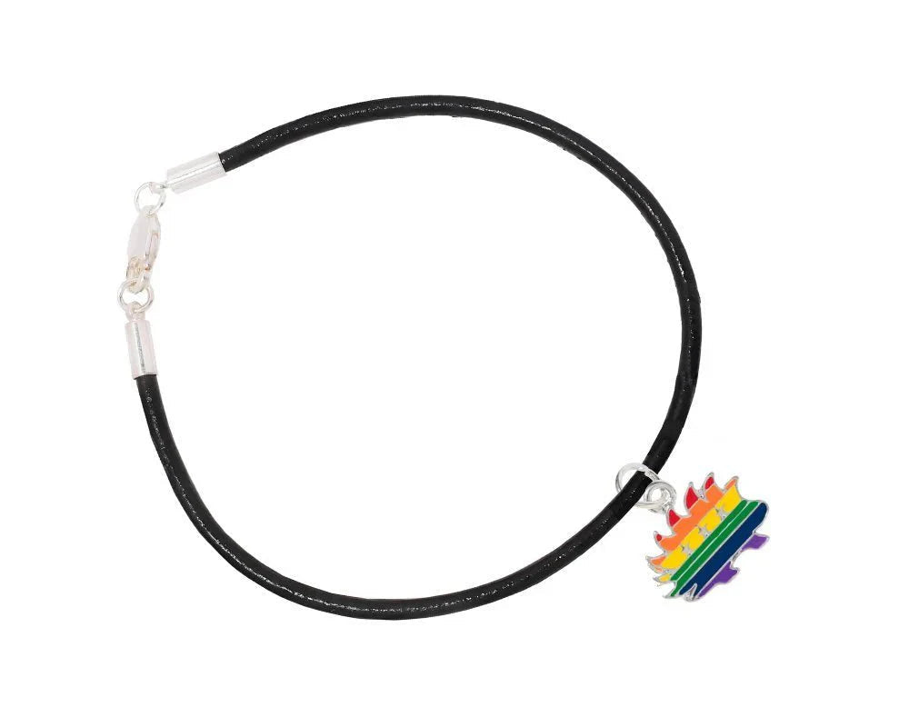 Libertarian Rainbow Porcupine Black Cord Bracelets The Awareness Company