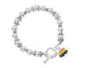 Libertarian Rainbow Porcupine Charm Silver Beaded Bracelets The Awareness Company