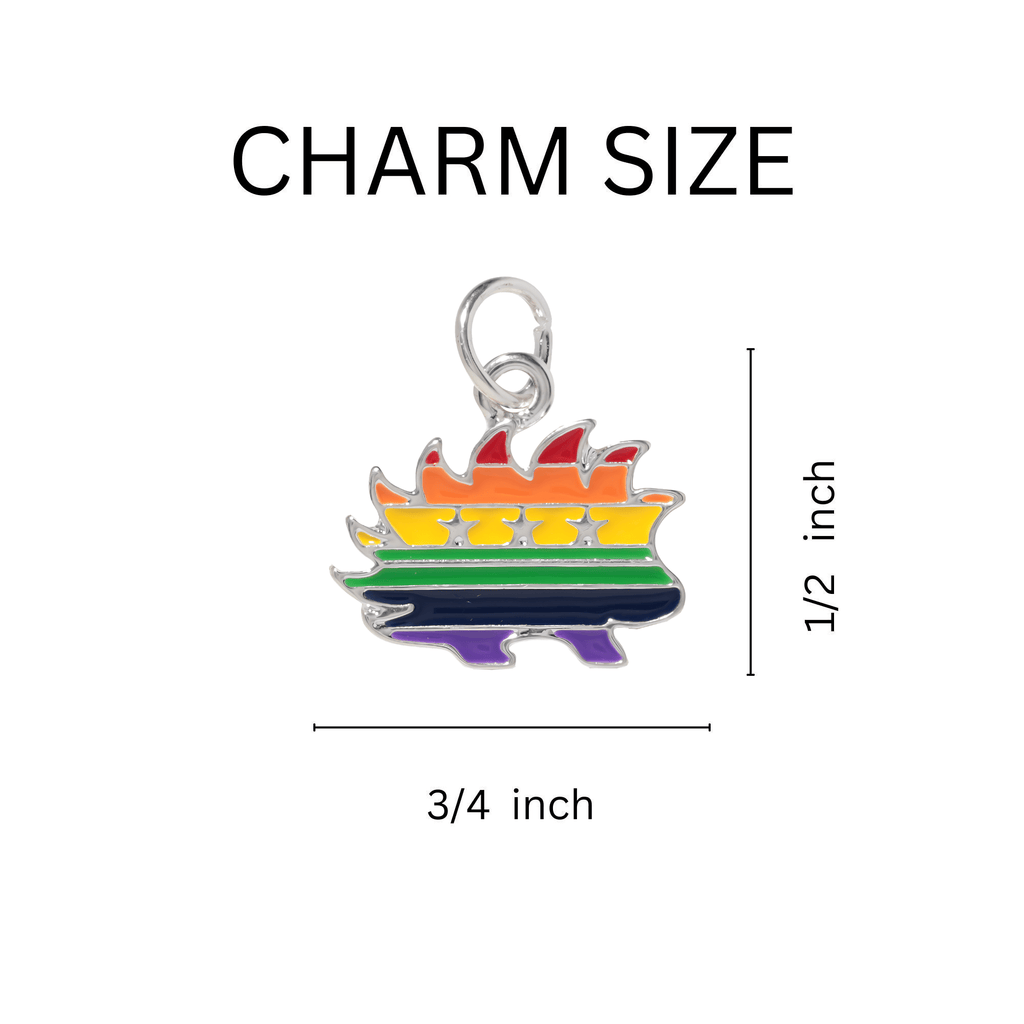 Libertarian Rainbow Porcupine Charms The Awareness Company