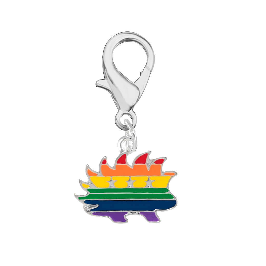 Libertarian Rainbow Porcupine Hanging Charms The Awareness Company