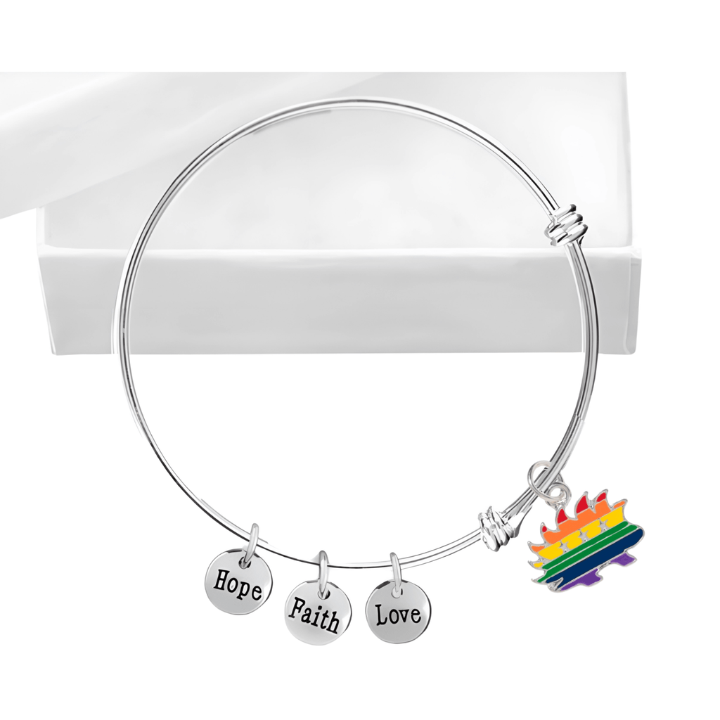 Libertarian Rainbow Porcupine Retractable Charm Bracelets The Awareness Company