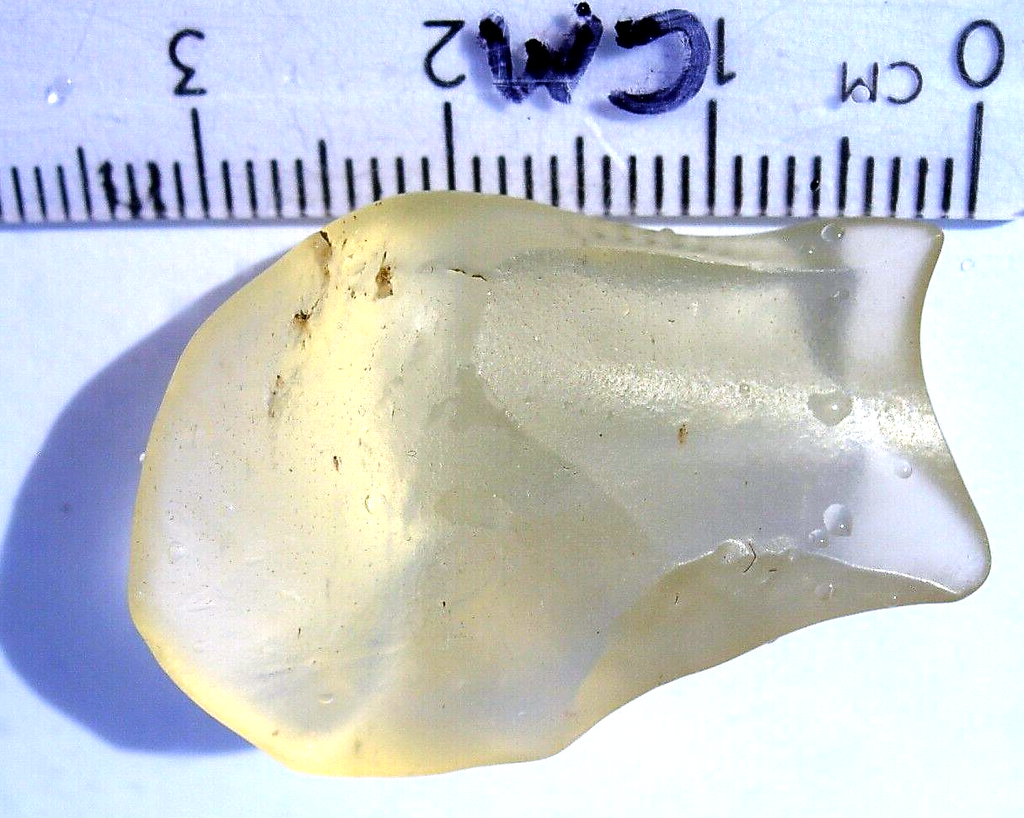 Libyan Glass Yellow Meteorite Impact Fragment Desert Rock Shard rocksolidfossils