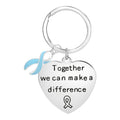 Light Blue Ribbon Key Chains The Awareness Company