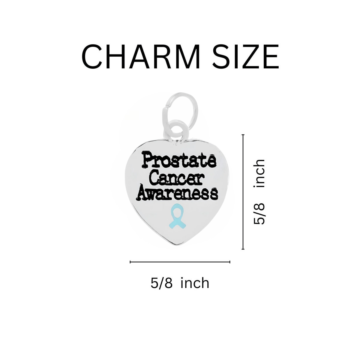 Light Blue Ribbon Prostate Cancer Awareness Heart Charm Leather Bracelets The Awareness Company