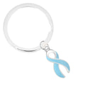 Light Blue Ribbon Split Style Key Chains The Awareness Company