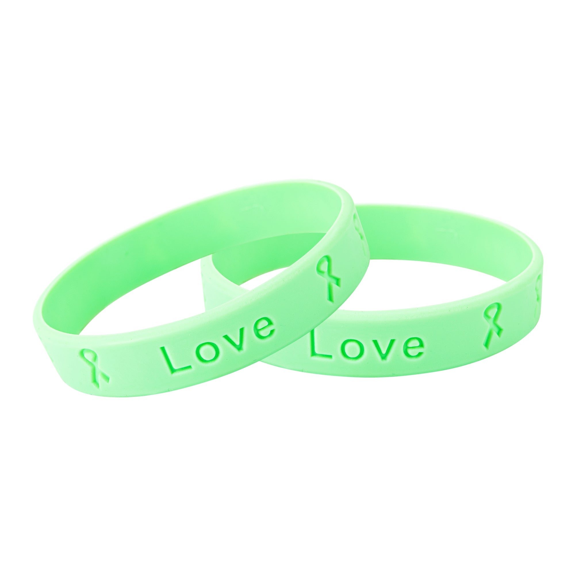 Light Green Silicone Bracelets The Awareness Company