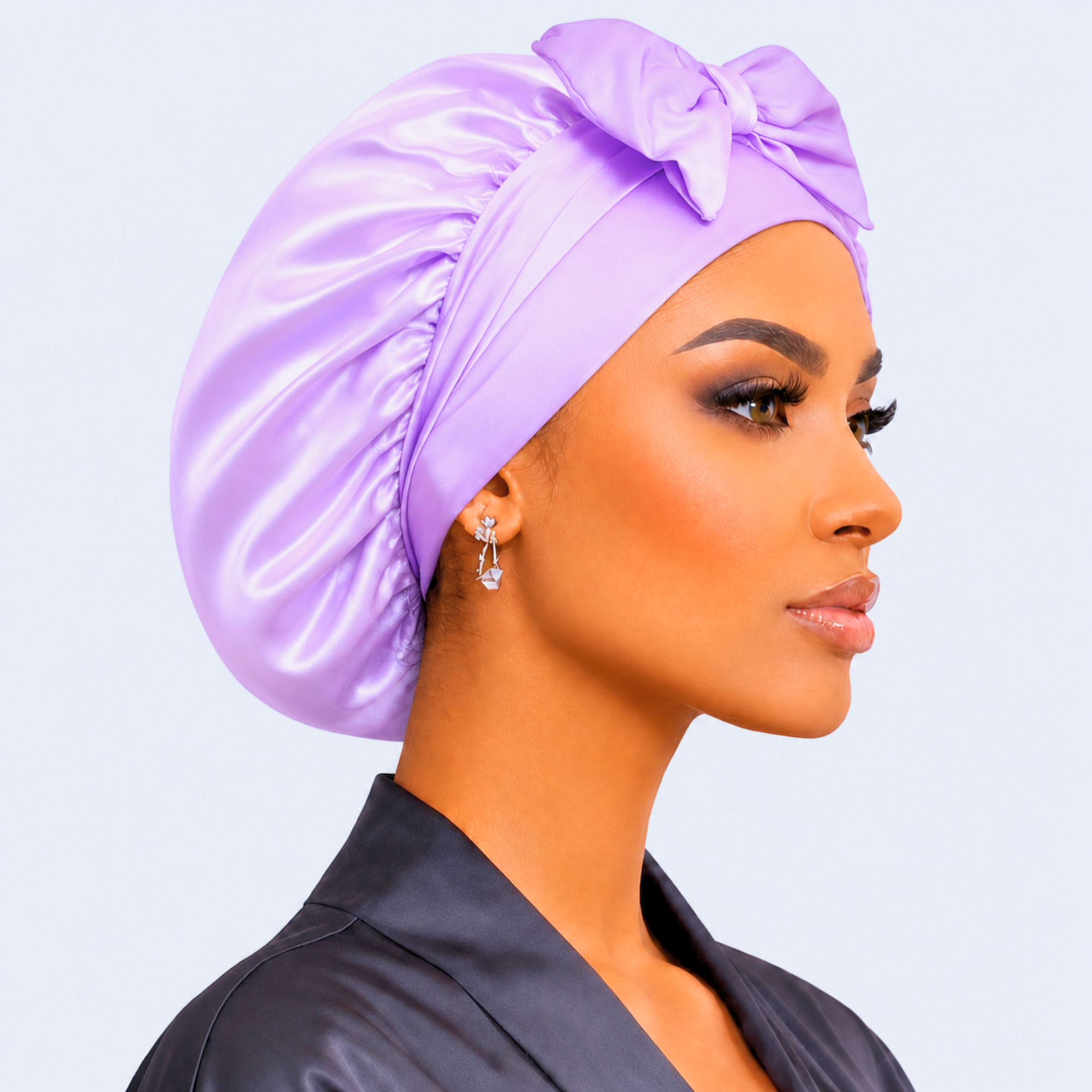 Satin Hair Bonnet for Sleeping – Adjustable Stretch Tie PHC