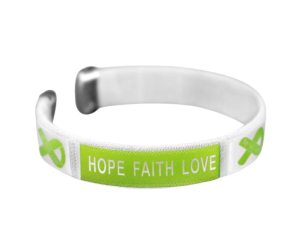 Lime Green Ribbon Hope Bangle Bracelets The Awareness Company
