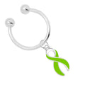 Lime Green Ribbon Horseshoe Key Chains The Awareness Company