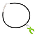 Lime Green Ribbon Leather Cord Bracelets The Awareness Company