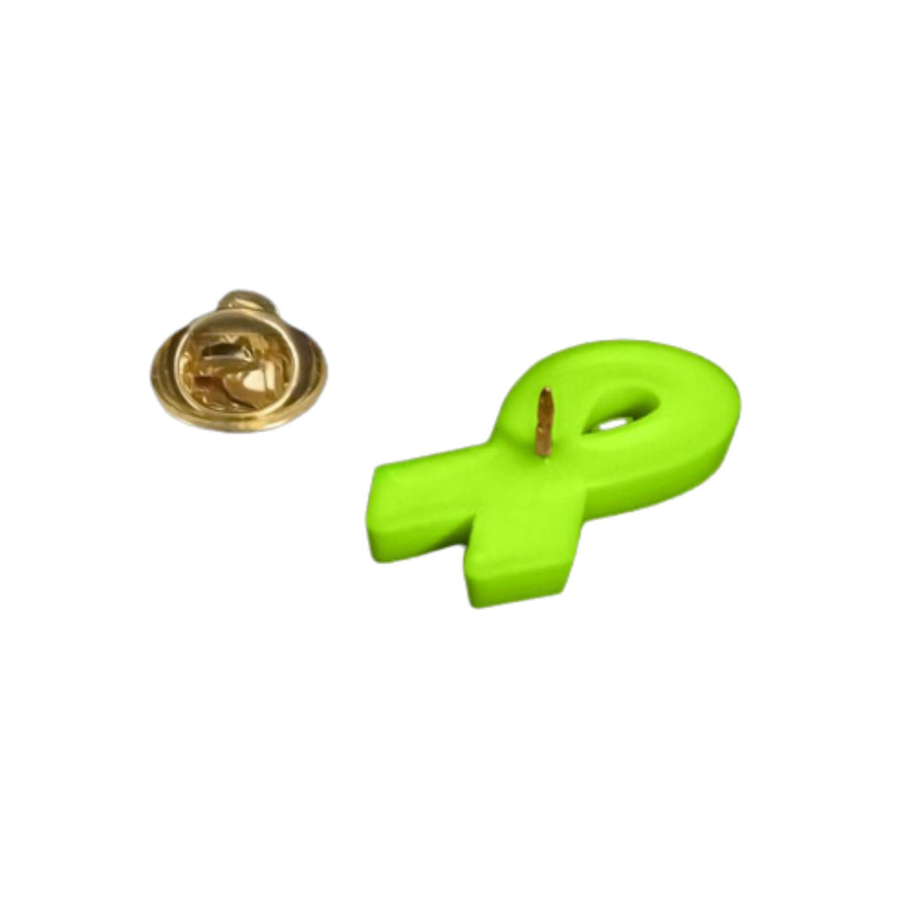 Lime Green Ribbon Silicone Pins The Awareness Company