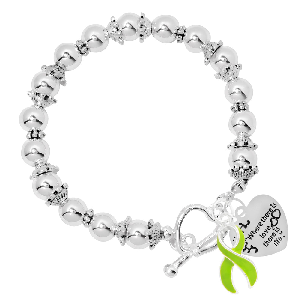 Lime Green Ribbon Where There is Love  Bracelets The Awareness Company