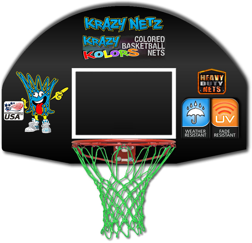 Krazy Netz Heavy Duty Lime Green Basketball Rim Net Krazy Netz & Patchez