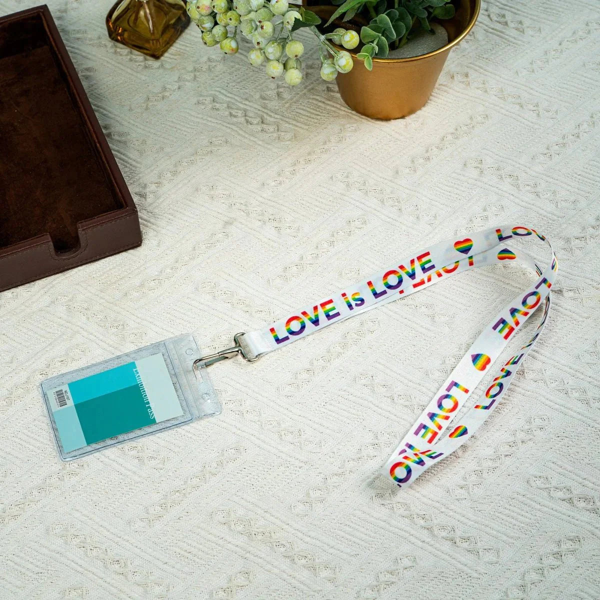Love is Love Rainbow Heart Lanyards The Awareness Company