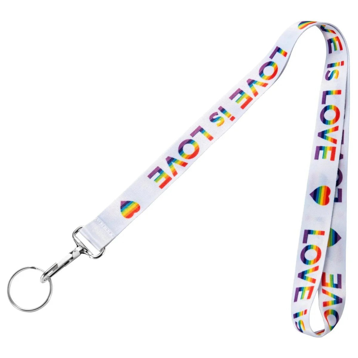 Love is Love Rainbow Heart Lanyards The Awareness Company
