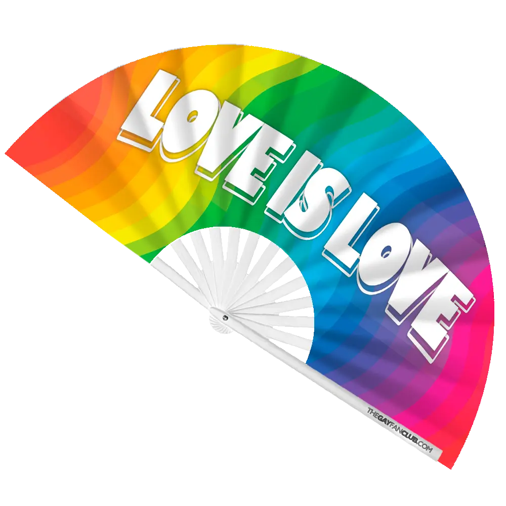 Love Is Love Rainbow Fan The Gay Fan Club