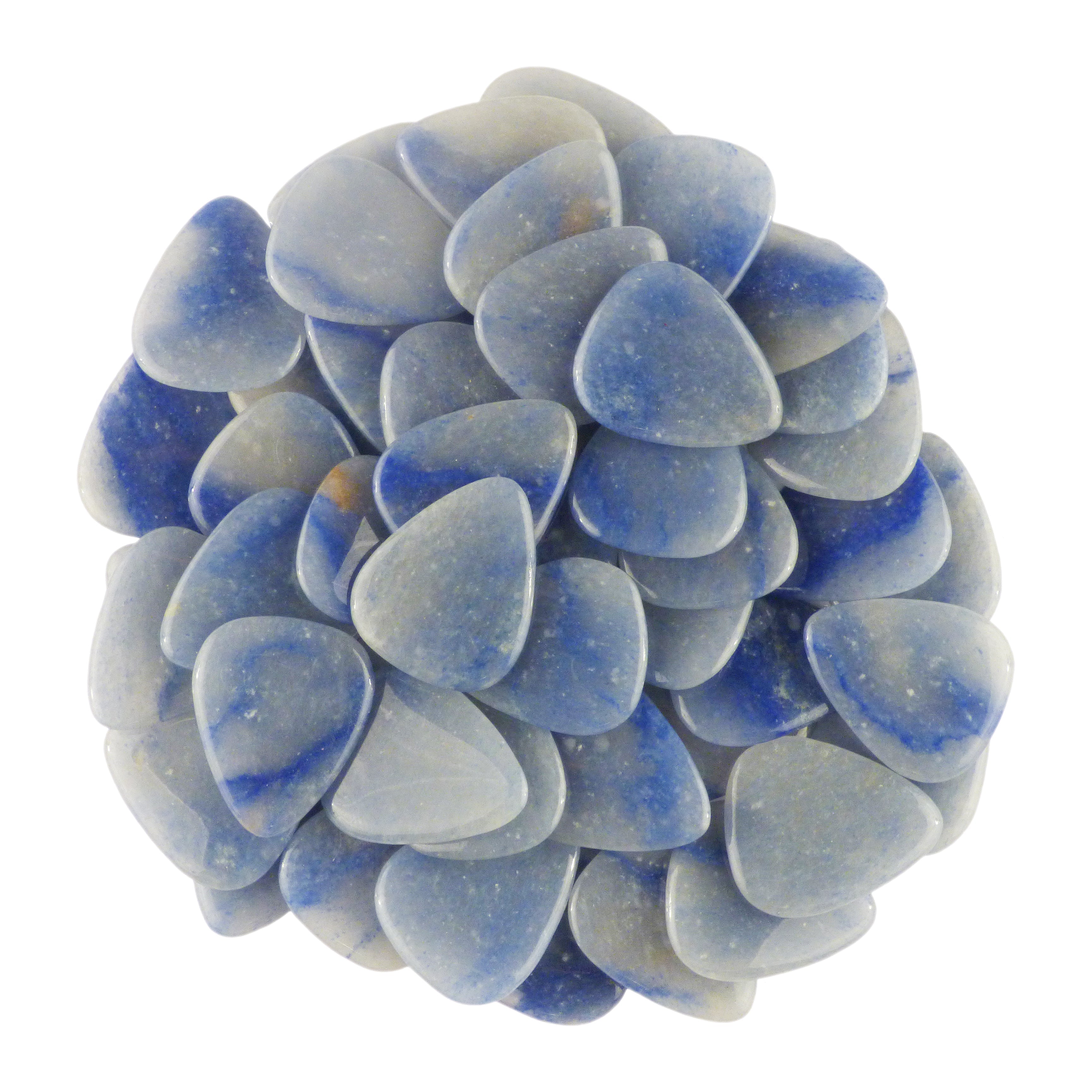 Blue Aventurine Stone Guitar Or Bass Pick - 3.0 mm Ultra Heavy Gauge - 351 Shape - Specialty Handmade Gemstone Exotic Plectrum Exotic Plectrums