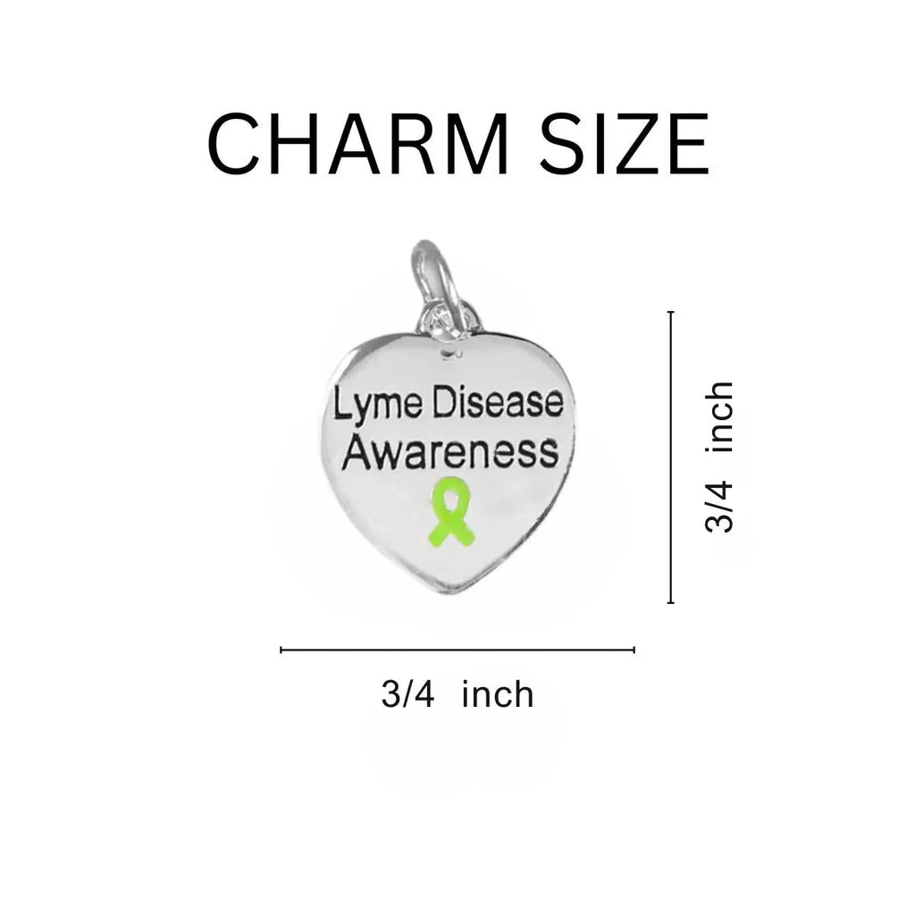 Lyme Disease Awareness Heart Charm Black Cord Bracelets The Awareness Company