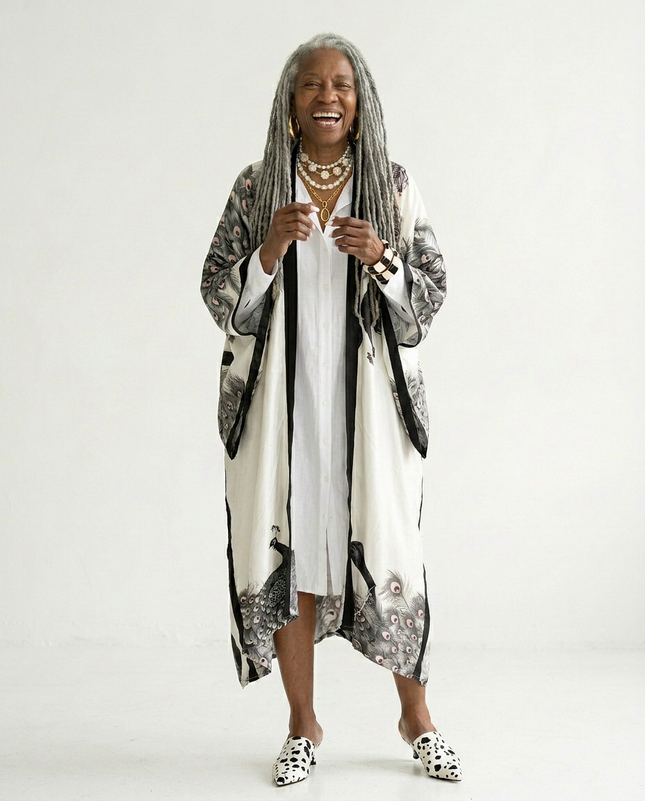 Divine Printed Boho Kaftan Boho Brown