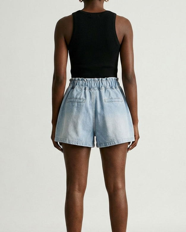 Magnetic Sequin Wide Leg Shorts Boho Brown