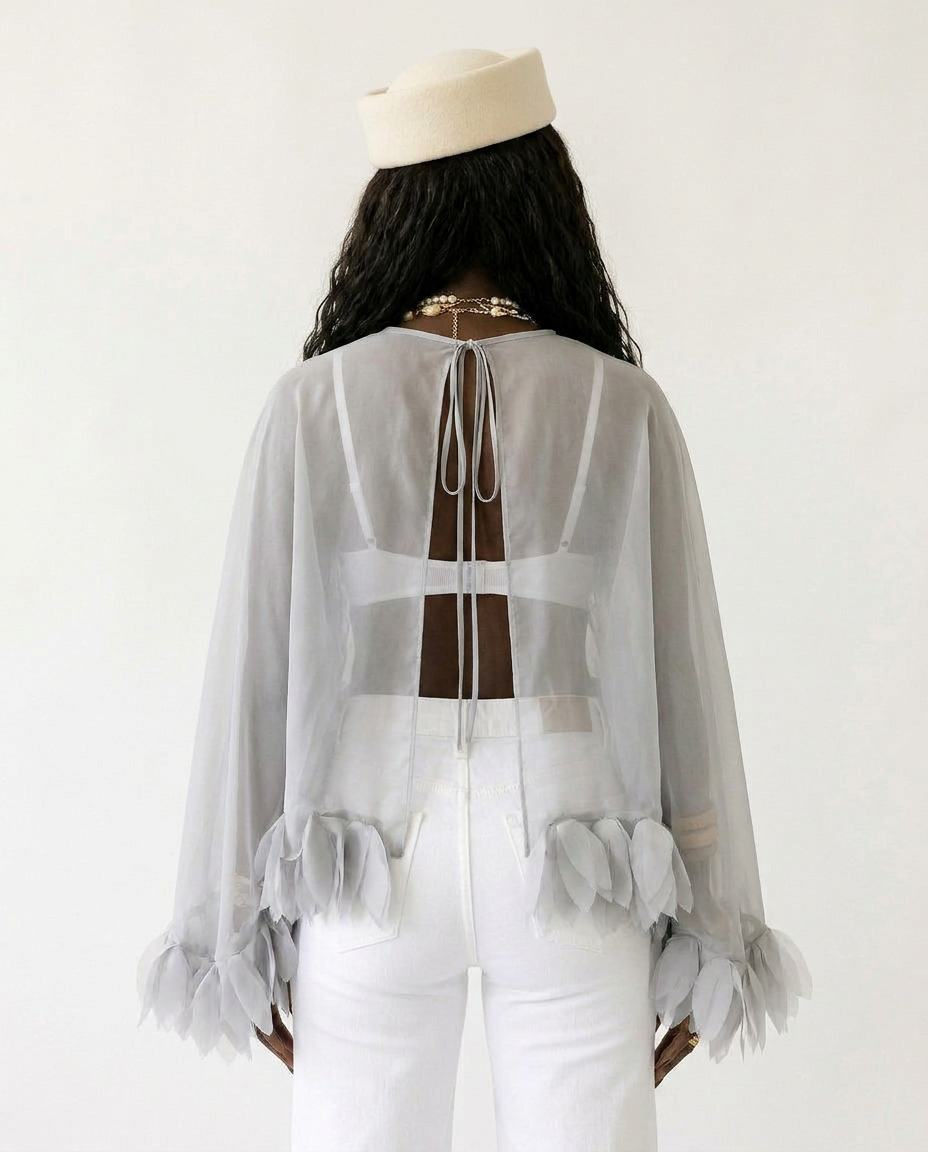 Audacious Sheer Tassel Spliced Blouse Boho Brown
