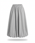 Radiant A-Line Polyester Maxi Skirt Boho Brown
