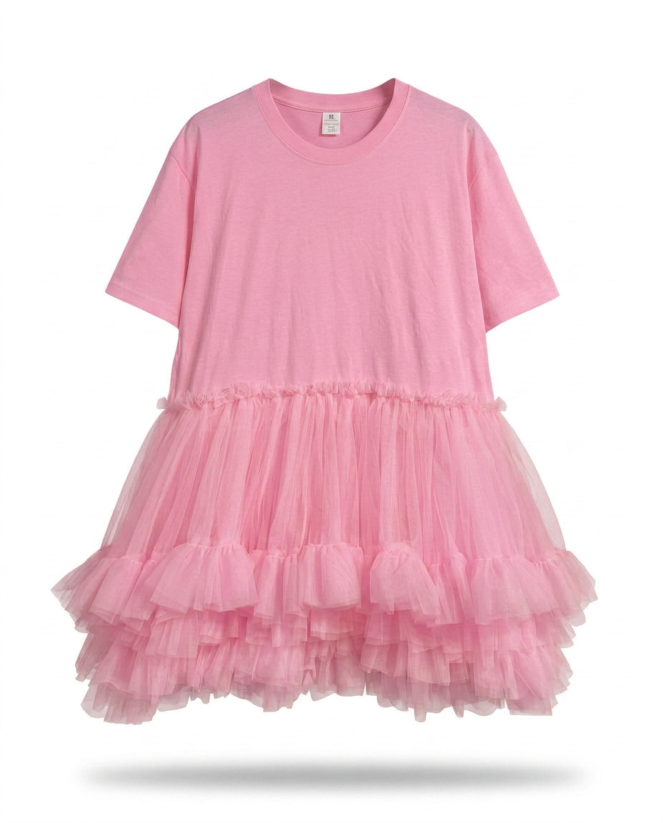 Radiant Mesh Ruffle Mini Dress Boho Brown