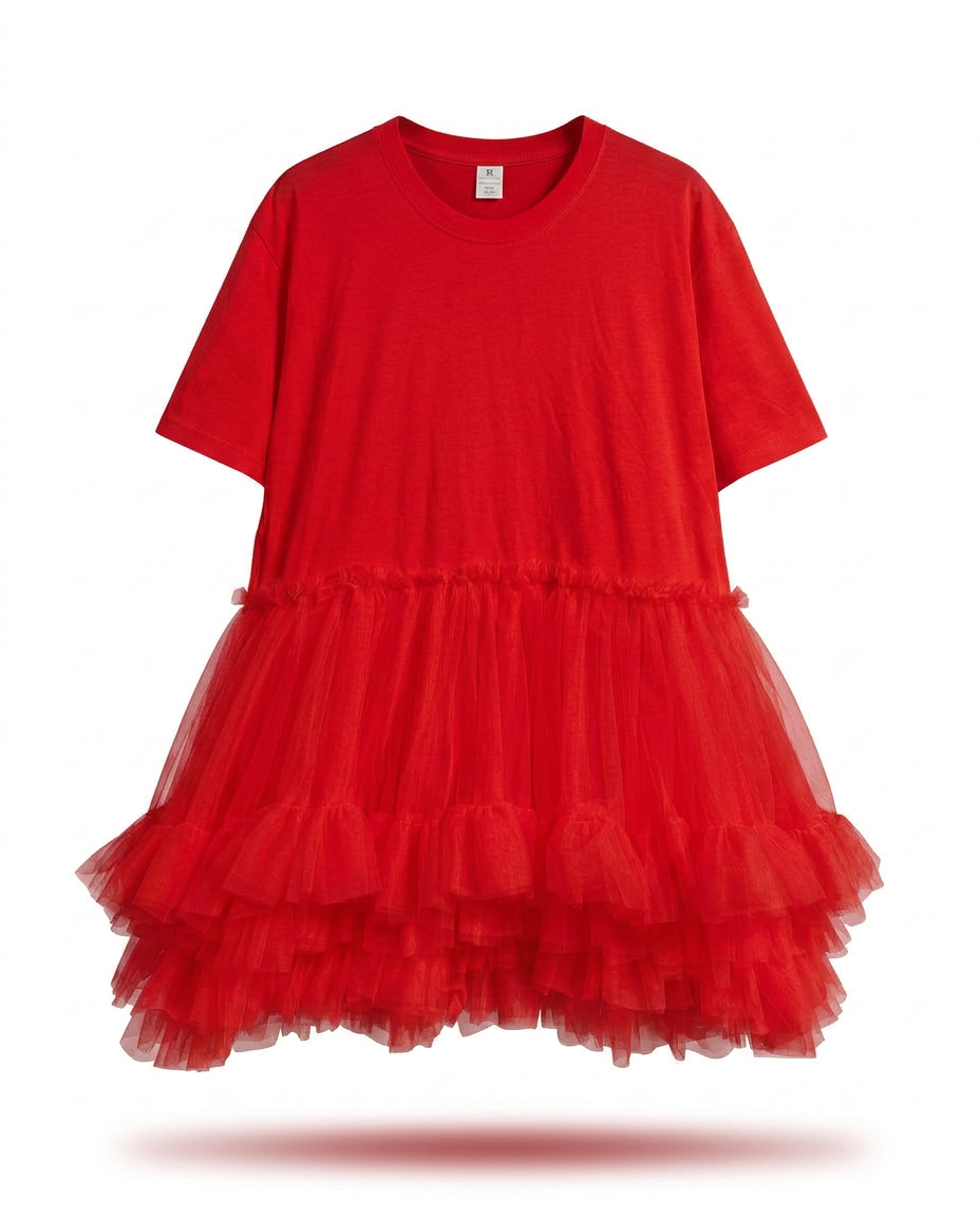 Radiant Mesh Ruffle Mini Dress Boho Brown