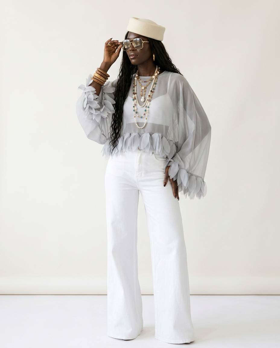 Audacious Sheer Tassel Spliced Blouse Boho Brown