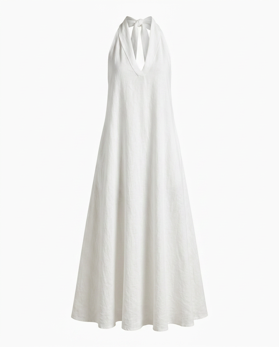 Free Spirit Halter Neck Maxi Dress Boho Brown
