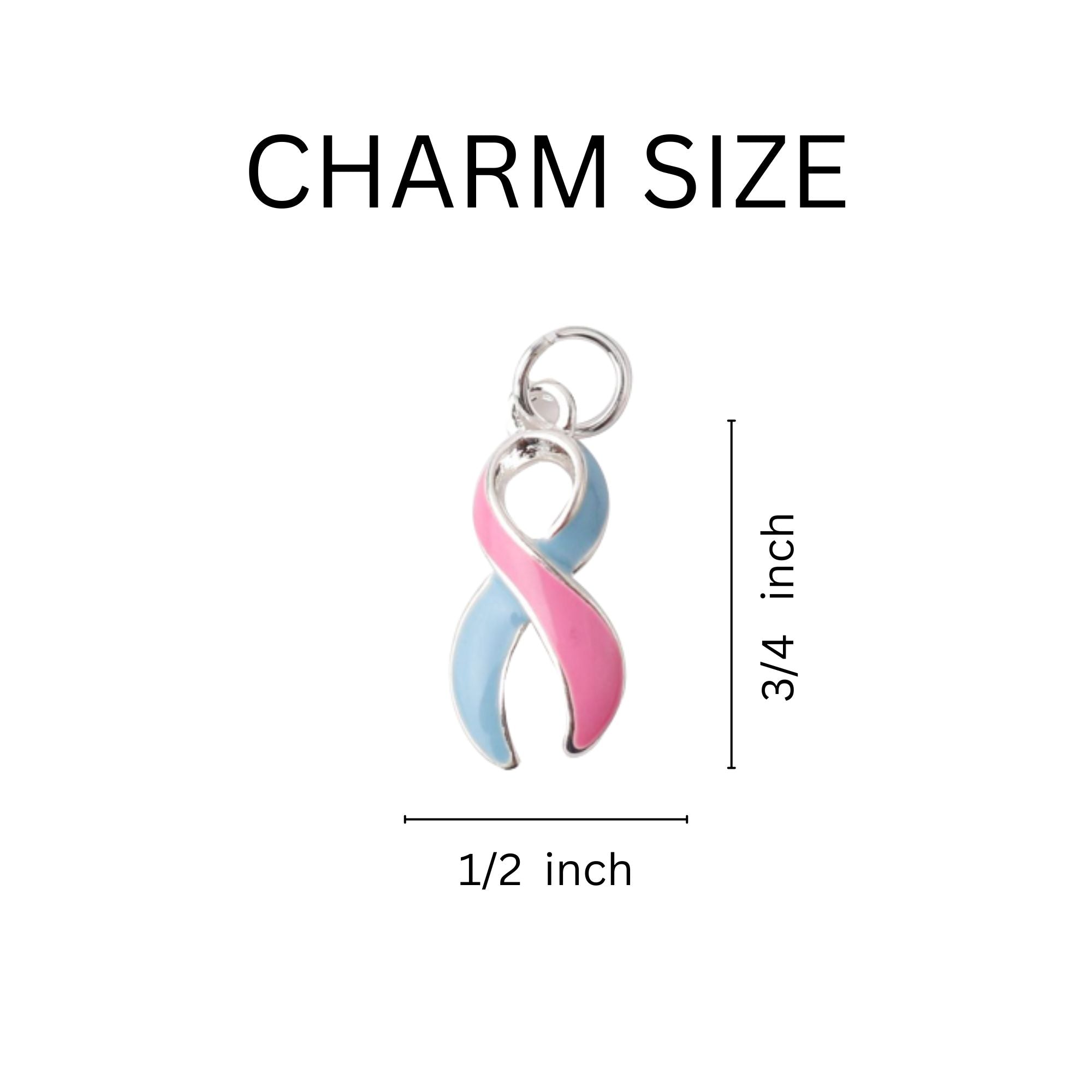 Make A Difference Pink & Blue Ribbon Bracelets The Awareness Company