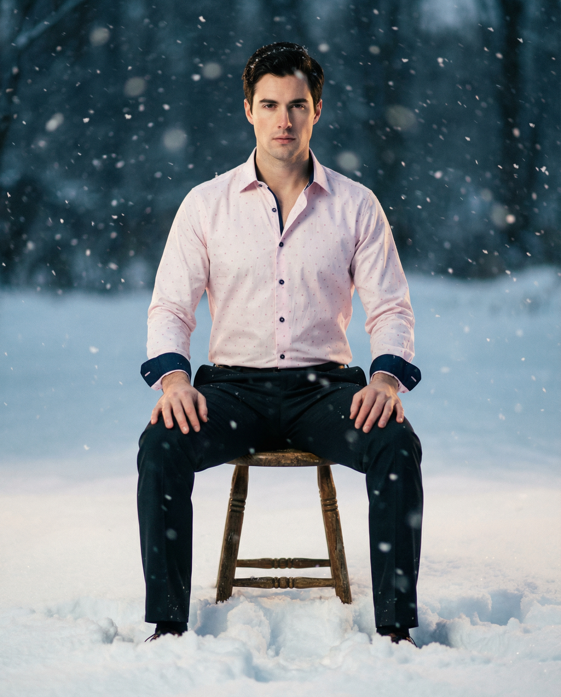 George Button-Up Shirt With Contrast Details // Pink // Contemporary Fit (Regular) LEVINAS® Official