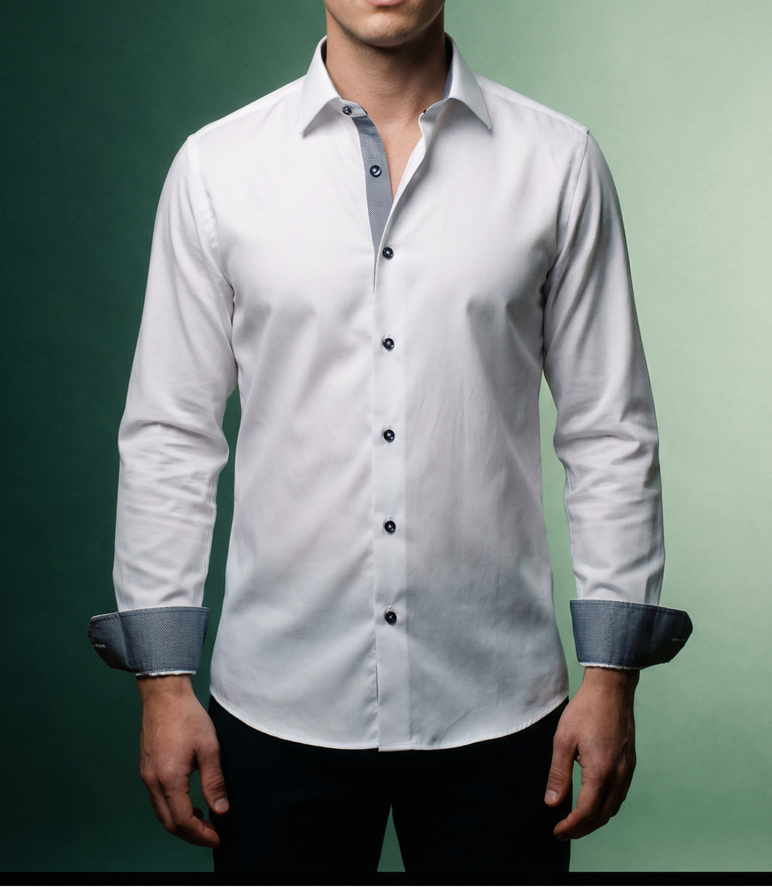 Joseph Button-Up Shirt With Contrast Details // White // Contemporary Fit (Regular) LEVINAS® Official