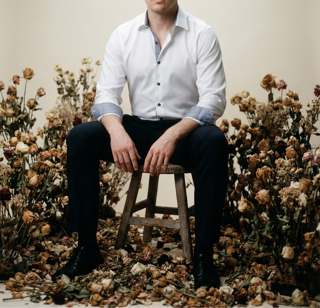 Joseph Button-Up Shirt With Contrast Details // White // Contemporary Fit (Regular) LEVINAS® Official