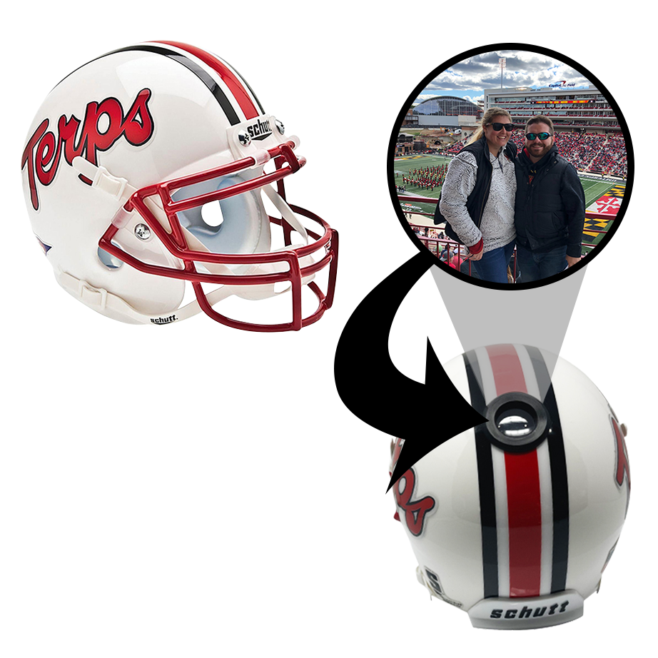 Maryland Terrapins College Football Collectible Mini Helmet - Picture Inside - FANZ Collectibles Fanz Collectibles