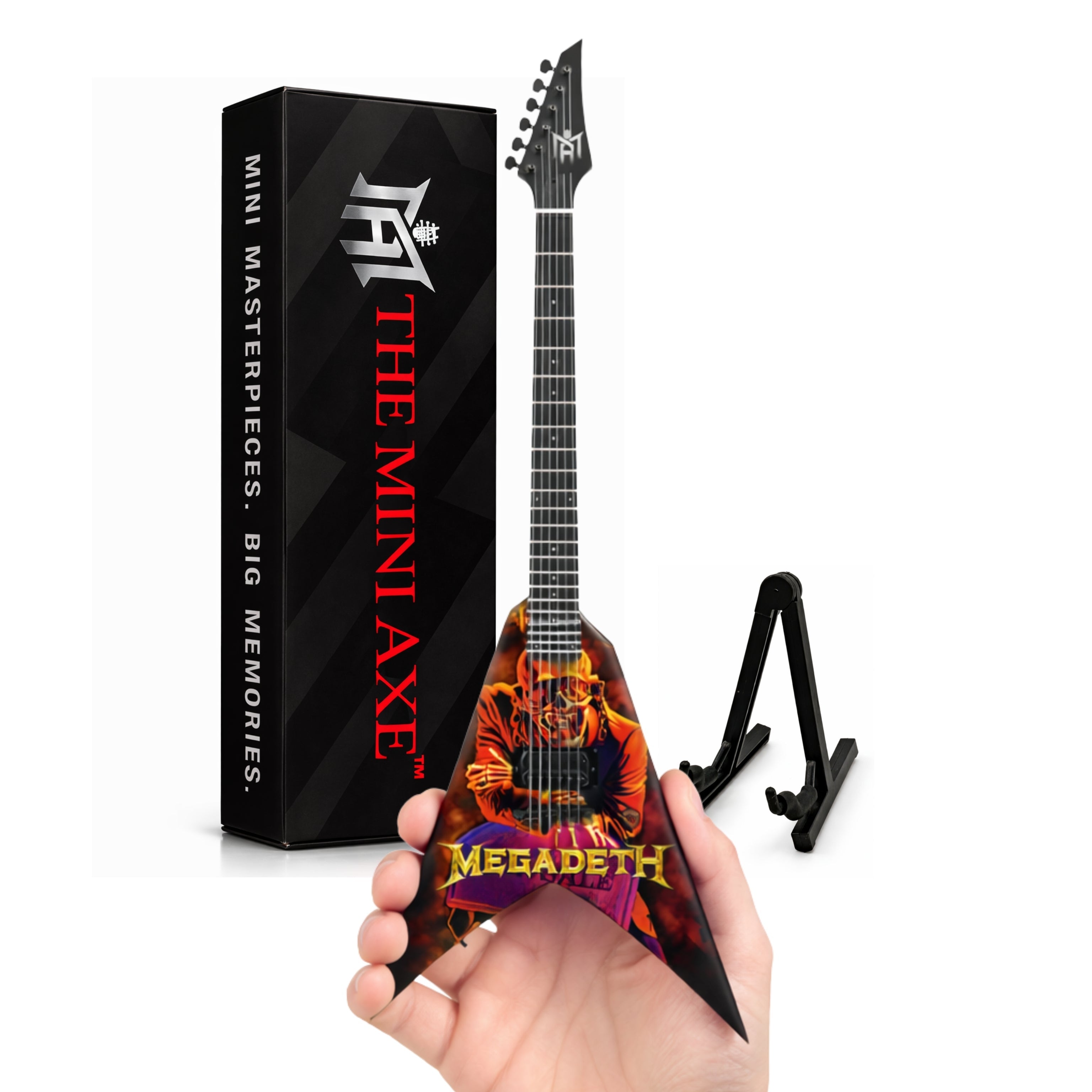 Megadeth "Peace Sells..." and "Dystopia" Collectible Miniature Guitar Set The Mini Axe