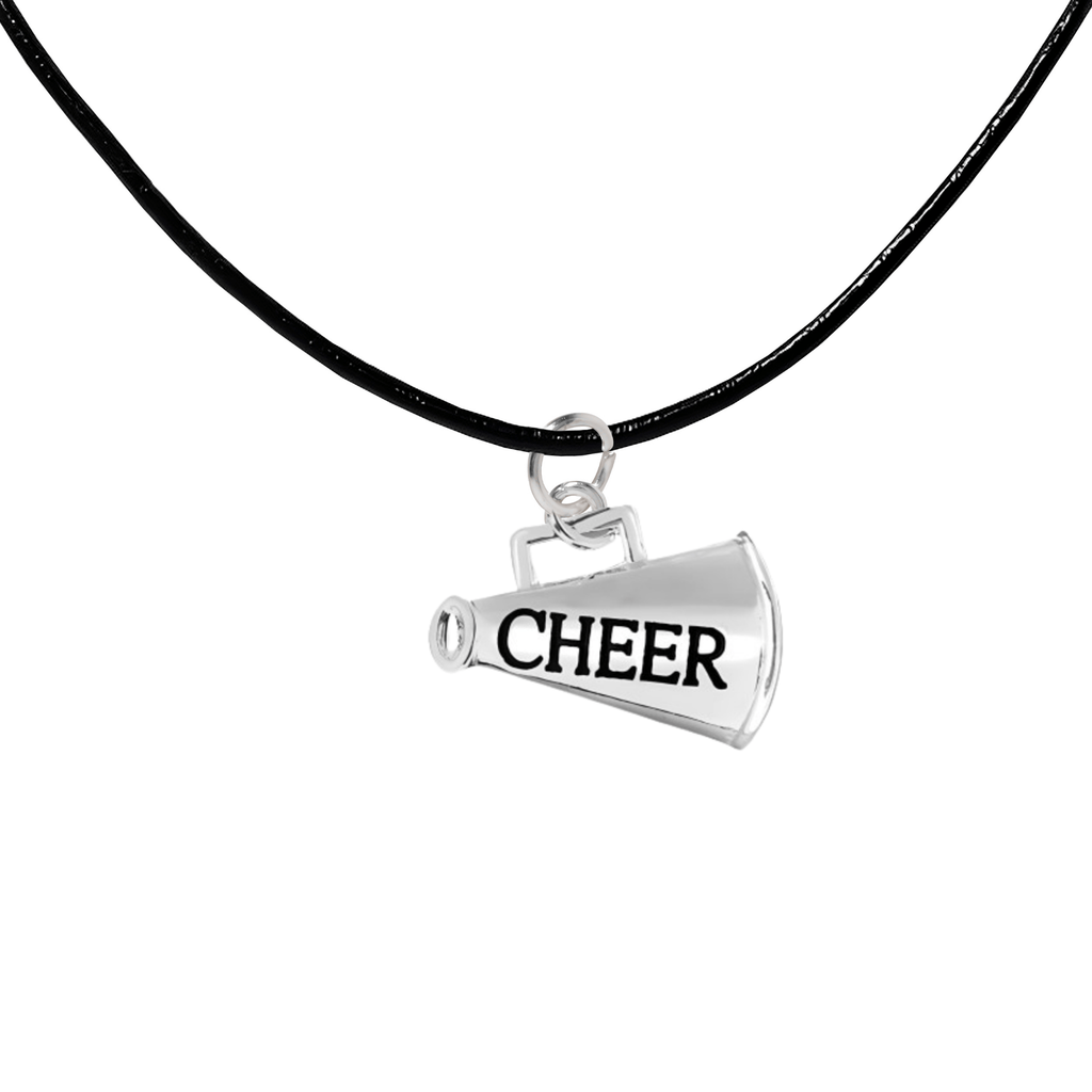 Megaphone Cheerleading Black Cord Necklaces The Awareness Company