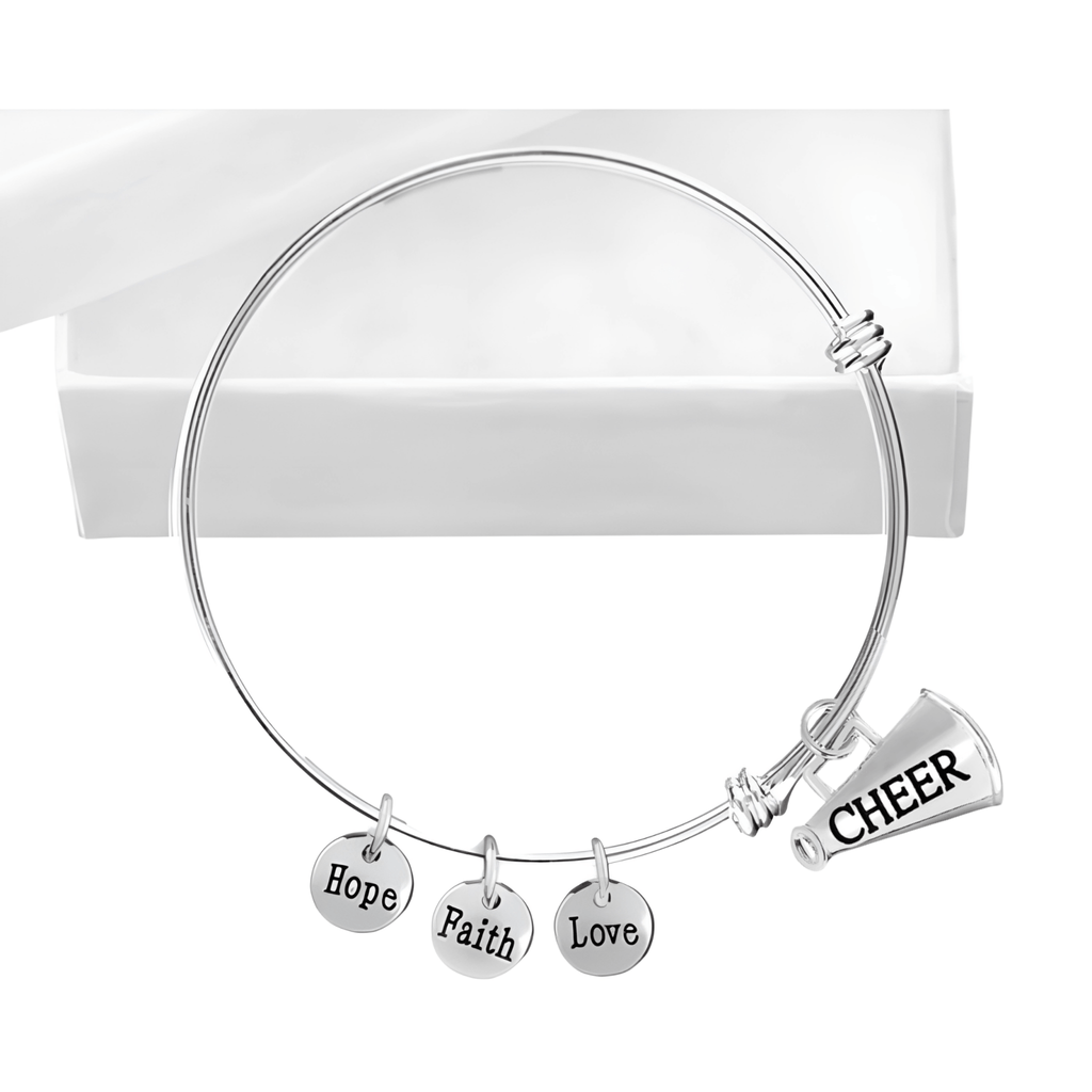 Megaphone Cheerleading Retractable Charm Bracelets The Awareness Company