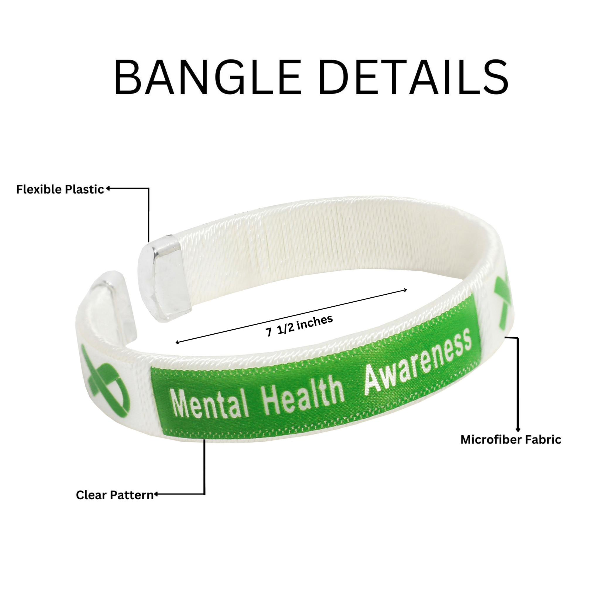 10 Pack Mental Health Bangle Bracelets The Awareness Company