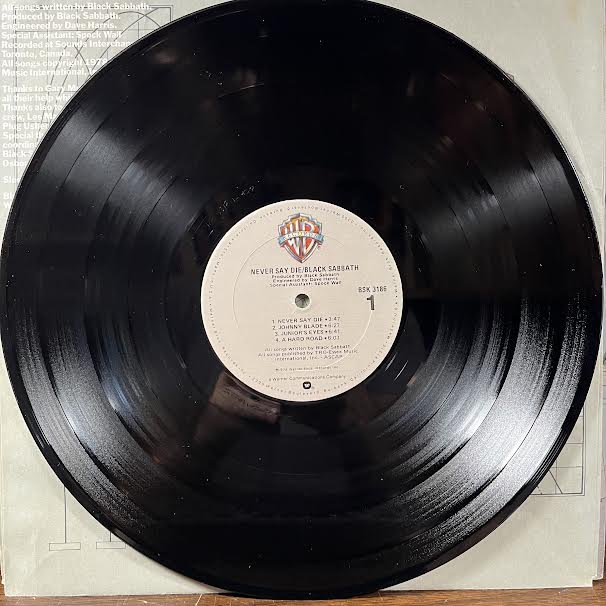 Never Say Die! (VINYL) | Near Mint (NM or M-) Excellent+ (EX+) Love Vinyl Records
