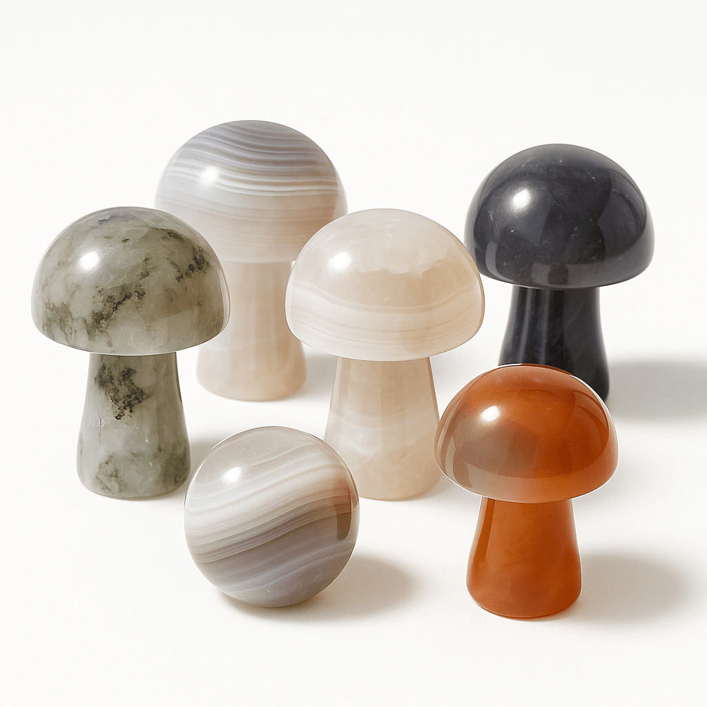 Mini Agate Crystal Mushrooms – Surprise Mix (Per LB) KREATEUR MIAMI