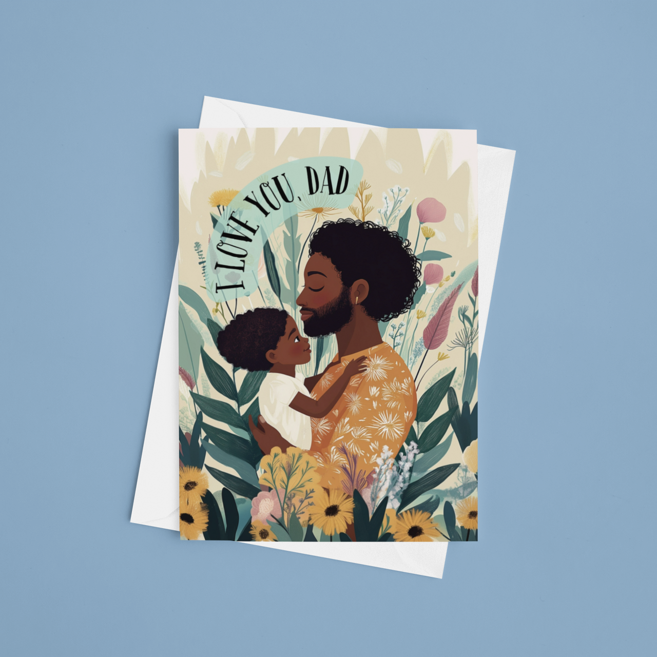 Father’s Day or General Appreciation Card - Dad and Child - Blank Inside Black Magic Social Club