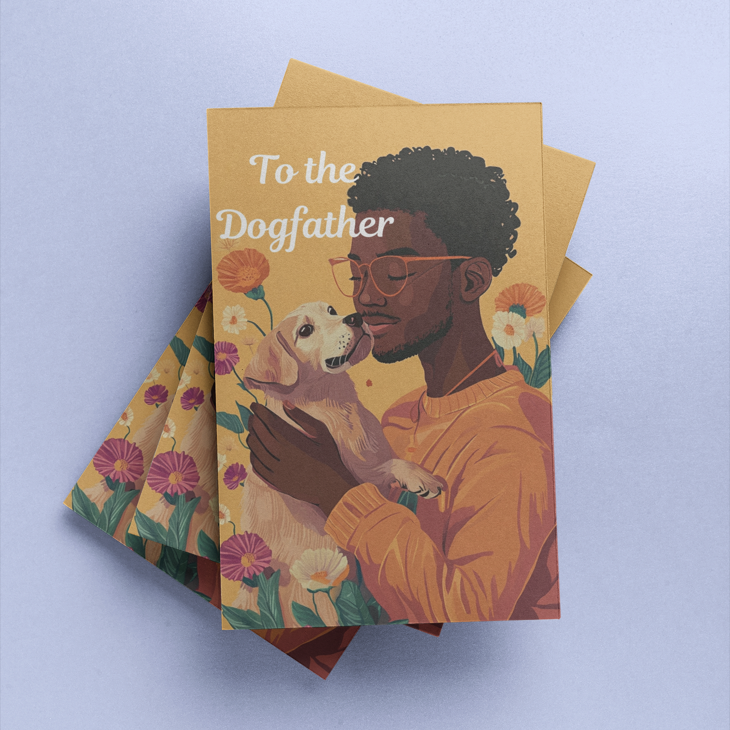 Black Dog Father Card – Pet-Loving Dad & Furbaby Greeting for Any Occasion Black Magic Social Club