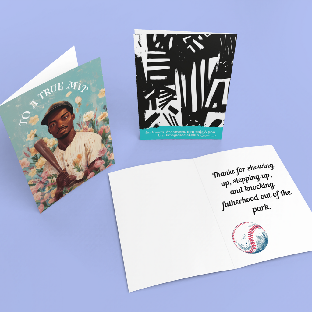 Father’s Day Card or Any Occasion Appreciation – Baseball Lover Edition Black Magic Social Club