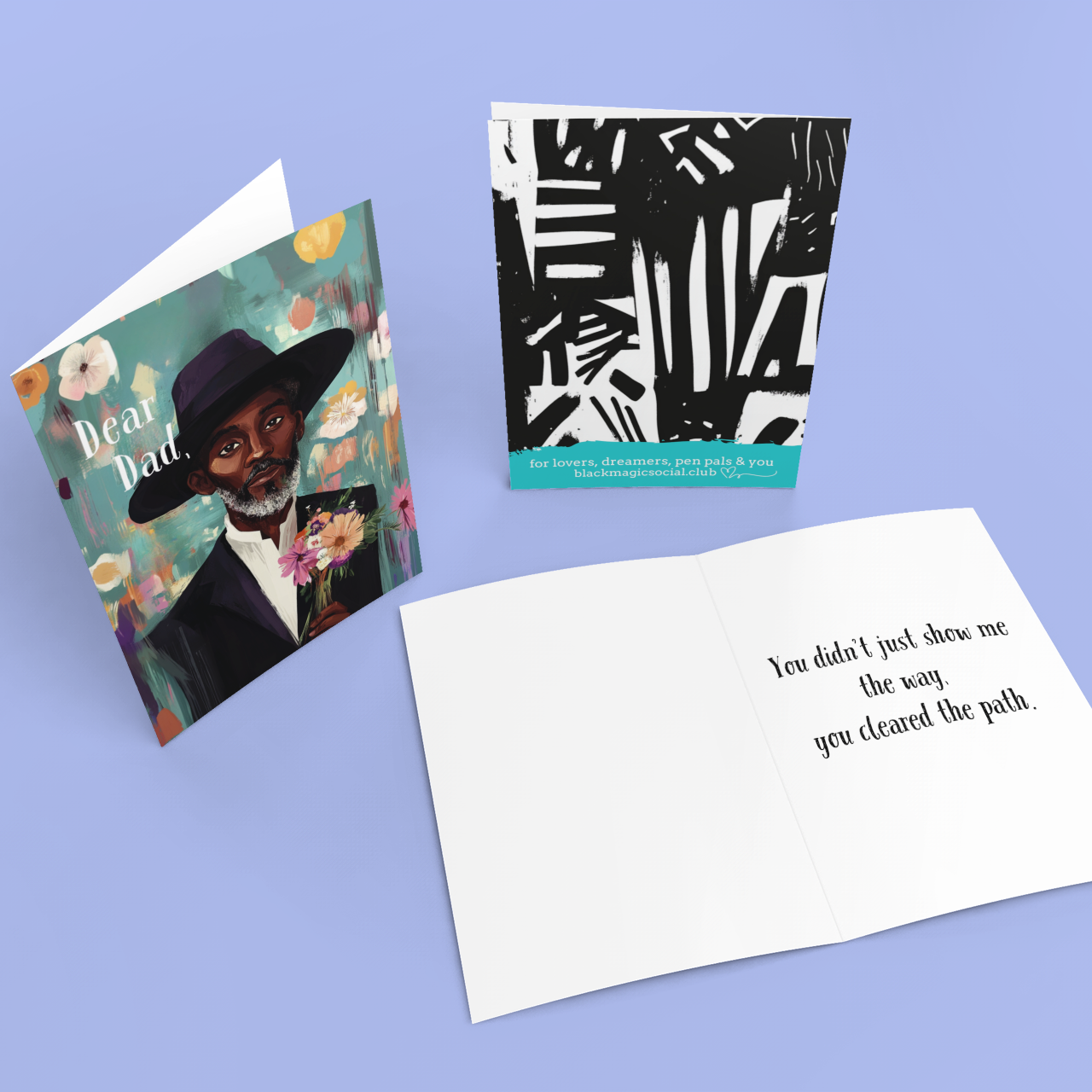 Father’s Day Card for Black Dads or Any Occasion  - Well-Dressed Dad Black Magic Social Club
