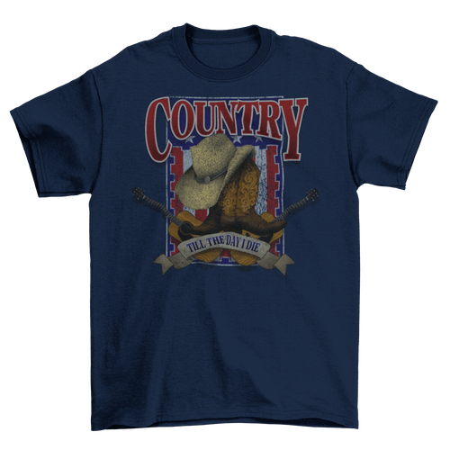 'Country Till I Die' Music Band Gift T-Shirt Taboo